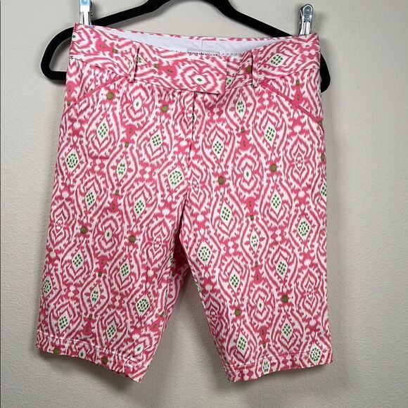 Pink Patterned Women's Shorts - Picture 1 of 5